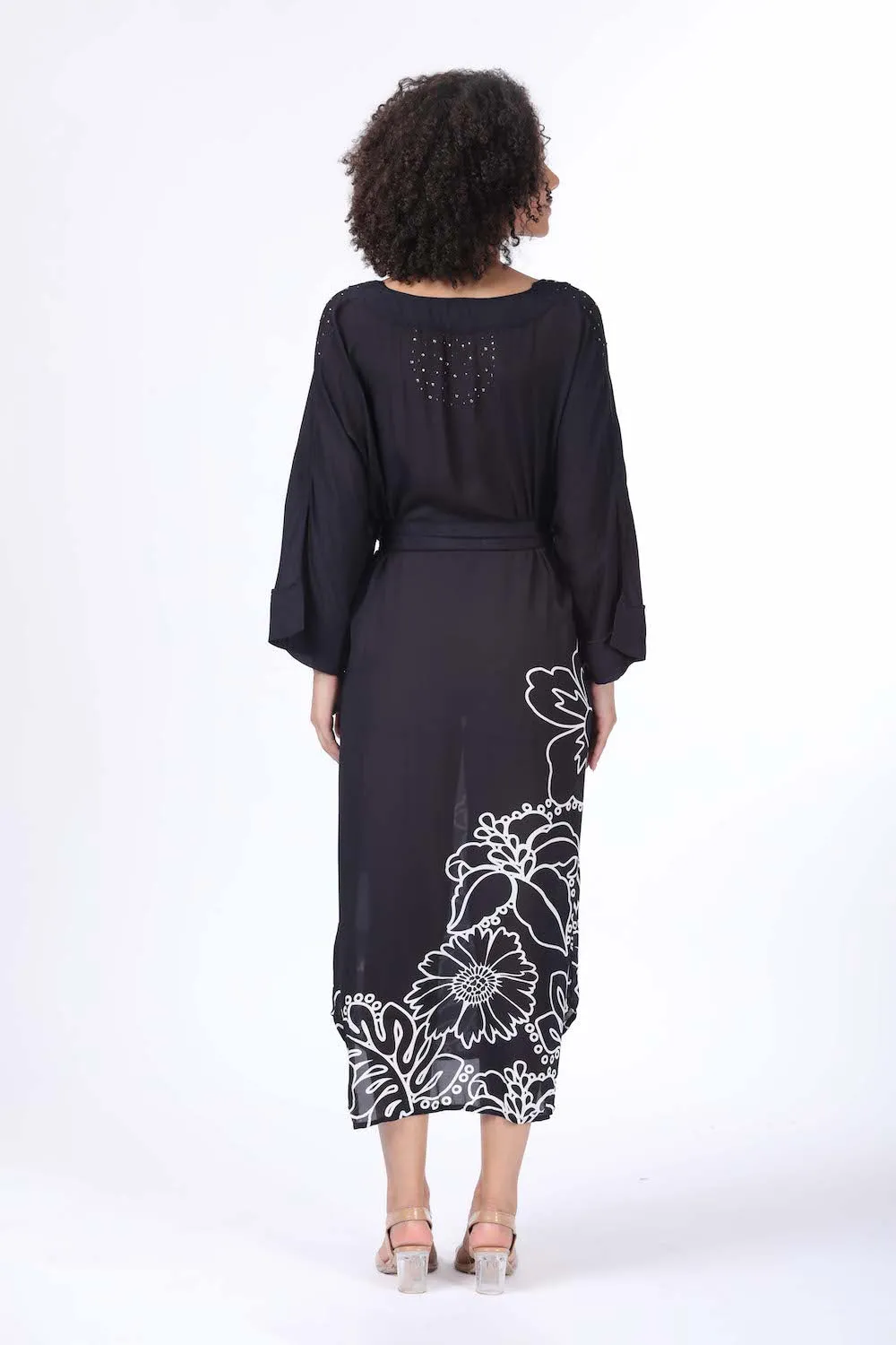AVANTI - MIDI DRESS WITH SHORT SLEEVE