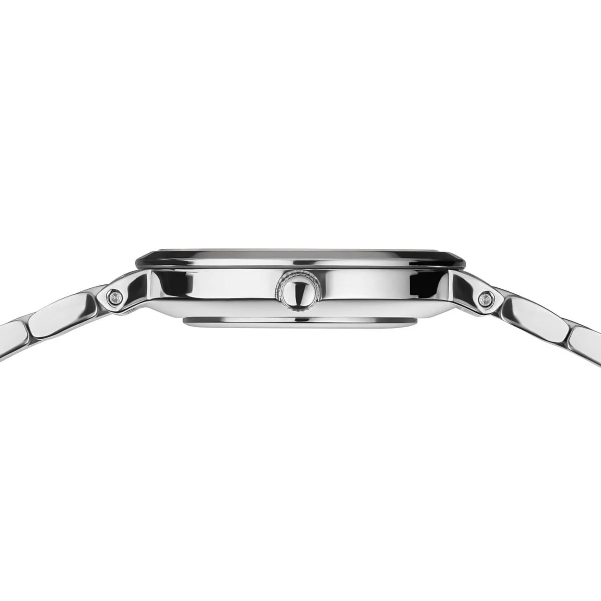 Bering Ladies Classic Steel Link Watch with Mother of Pearl Dial