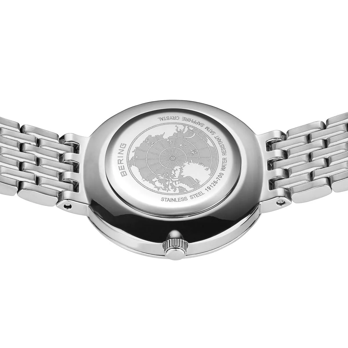 Bering Ladies Classic Steel Link Watch with Mother of Pearl Dial