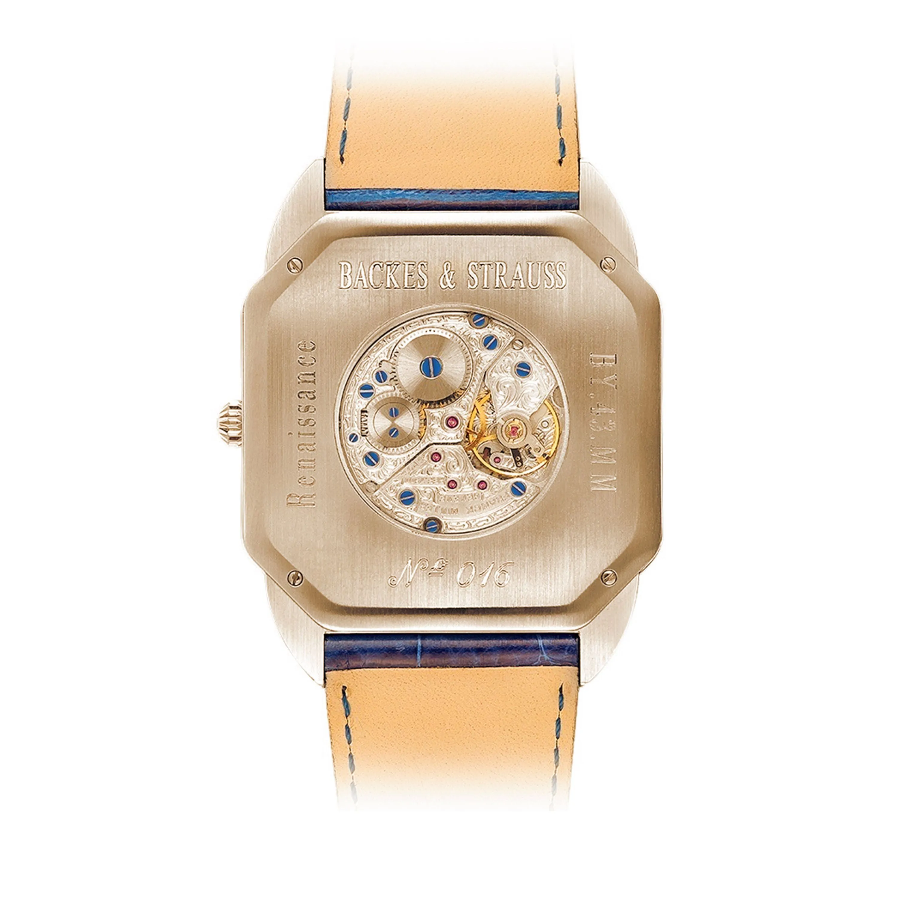 Berkeley Renaissance 43 Luxury Diamond Watch for Men - 43 mm 18kt Rose Gold - Backes & Strauss