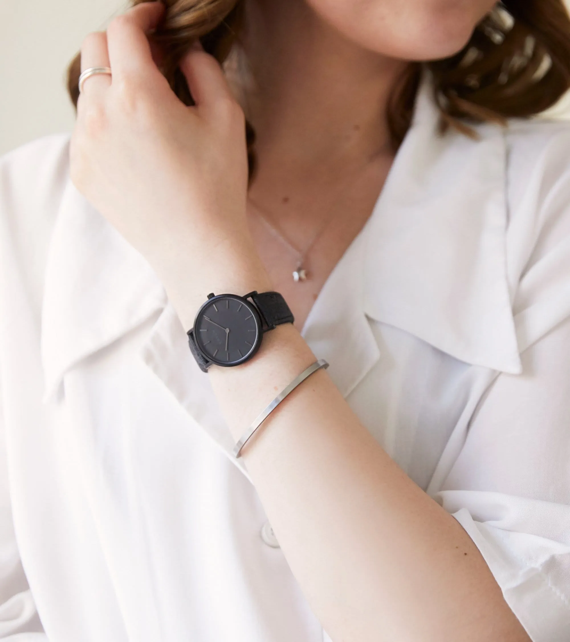 Black & Piñatex with Black Watch | Petite