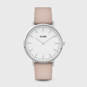 Boho Chic Leather Nude, Silver Colour