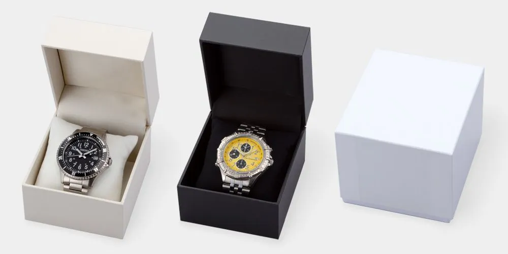 Box for watches, bracelets and bangles with cushions, leather-like paper GT series, 6 pieces, GT-40-W