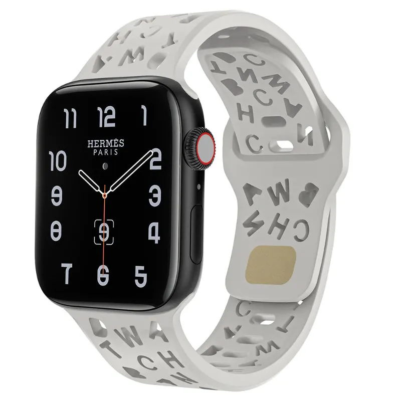 Breathable Hollow Letter Design Replacement Straps for Apple Watches