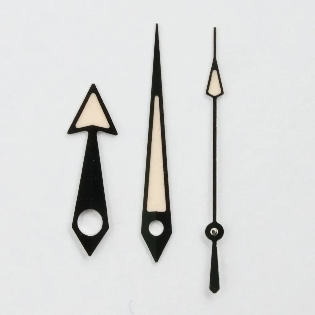 Broad Arrow Hands - Old Radium - Polished Silver