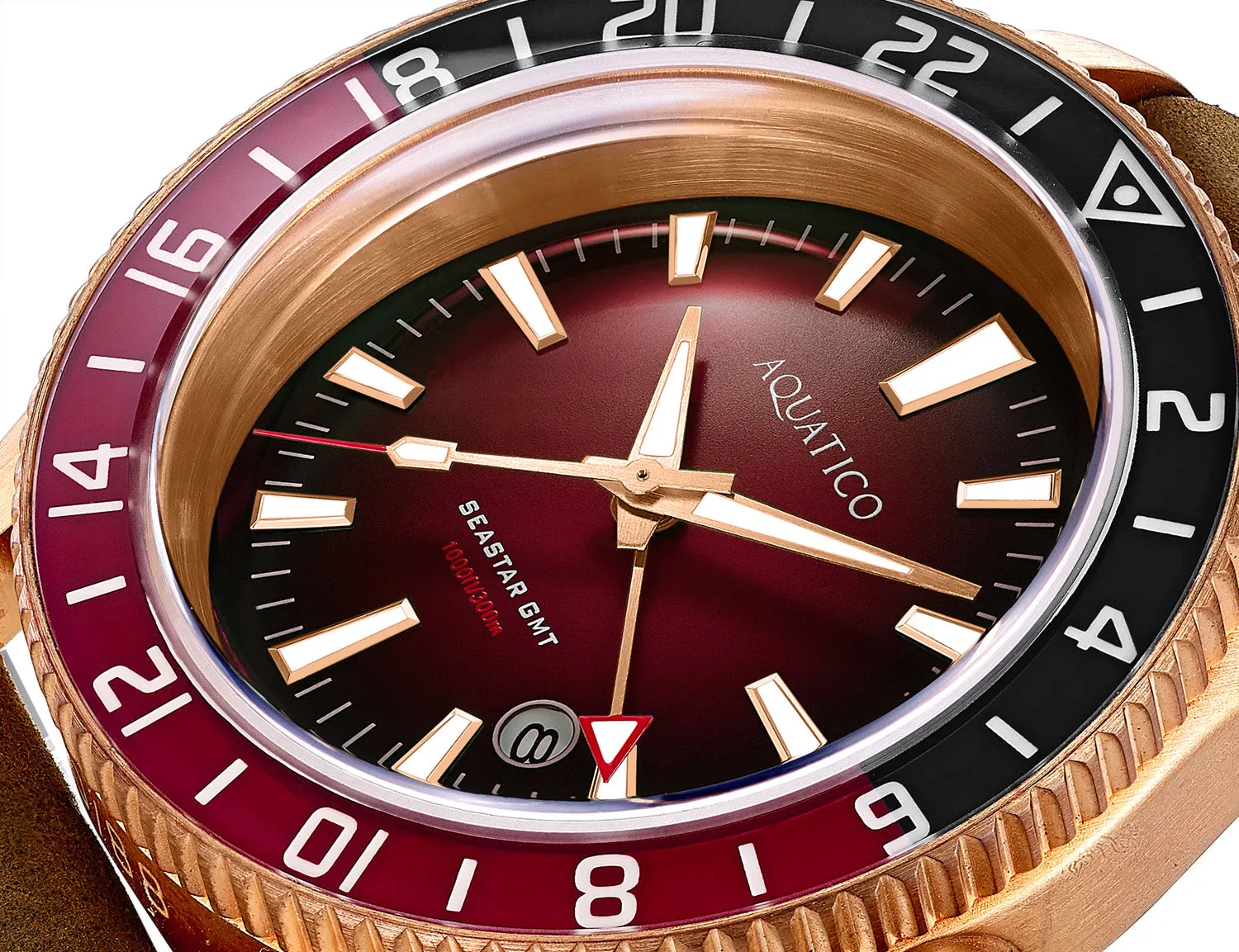 Bronze Sea Star GMT Red Dial Red and Black Bezel Inlay
