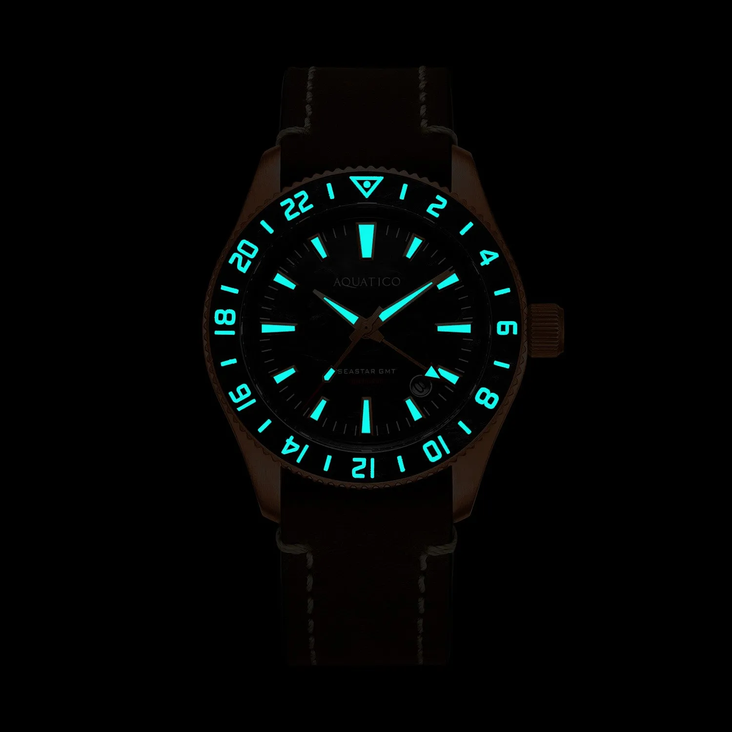Bronze Sea Star GMT Red Dial Red and Black Bezel Inlay
