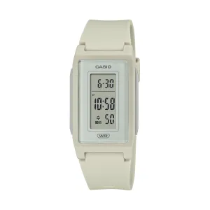 Casio Pop Series Eco-Friendly Digital Off White Resin Band Watch LF10WH-8D LF-10WH-8D LF-10WH-8