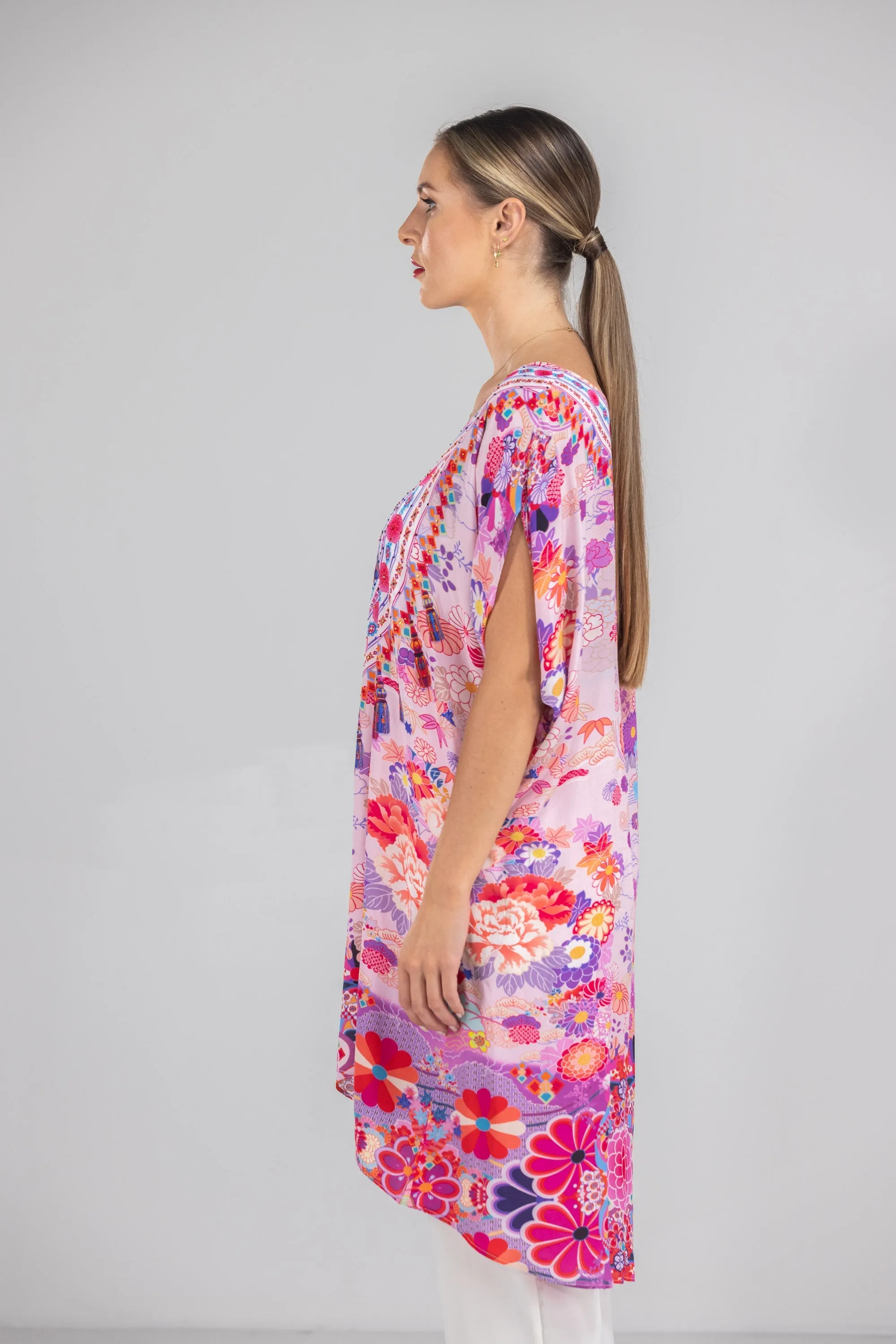 CHERRY BLOSSOM -  Kaftan Tunic (Longer Style)