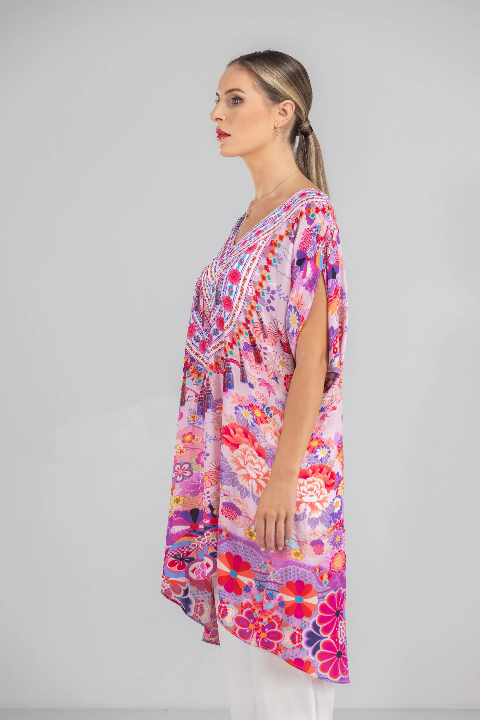 CHERRY BLOSSOM -  Kaftan Tunic (Longer Style)