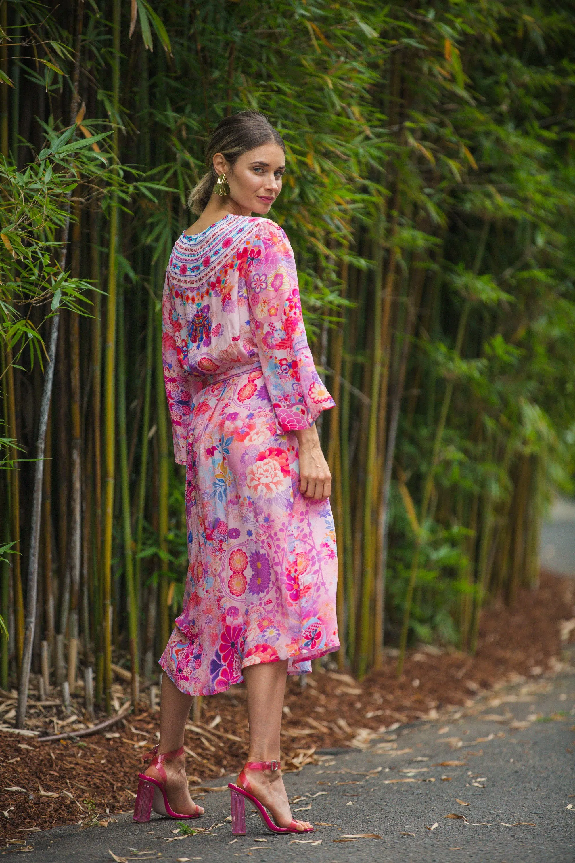 CHERRY BLOSSOM - KIMONO DRESS