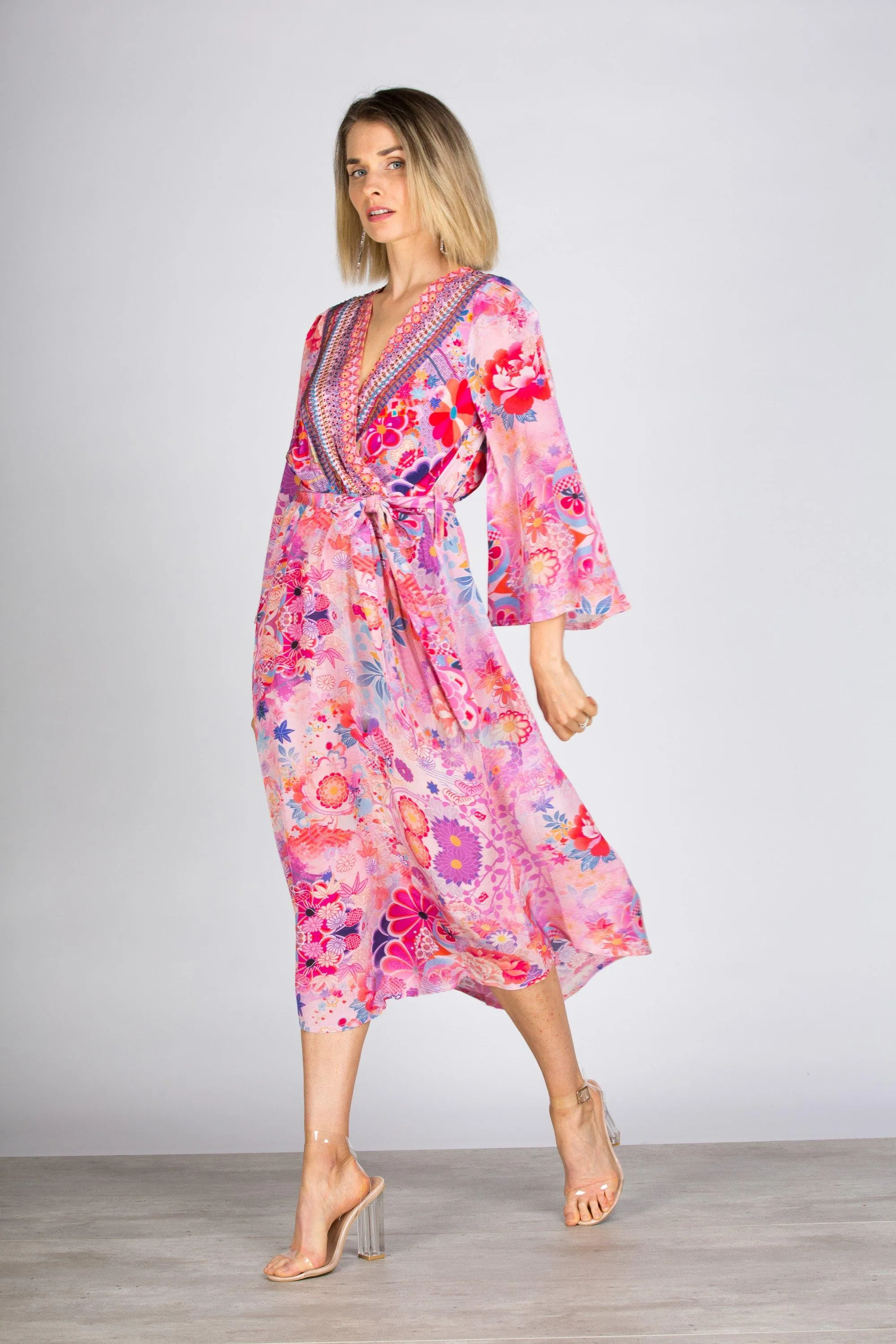 CHERRY BLOSSOM - KIMONO DRESS