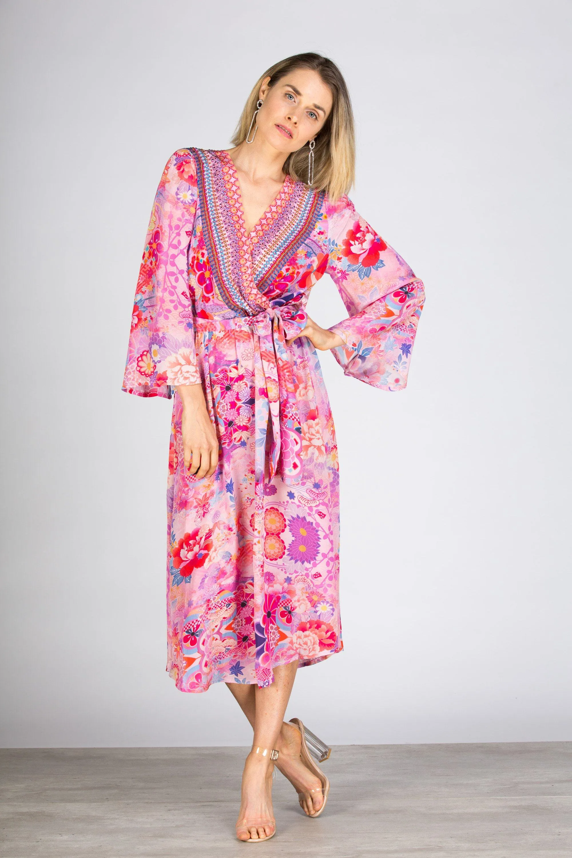CHERRY BLOSSOM - KIMONO DRESS