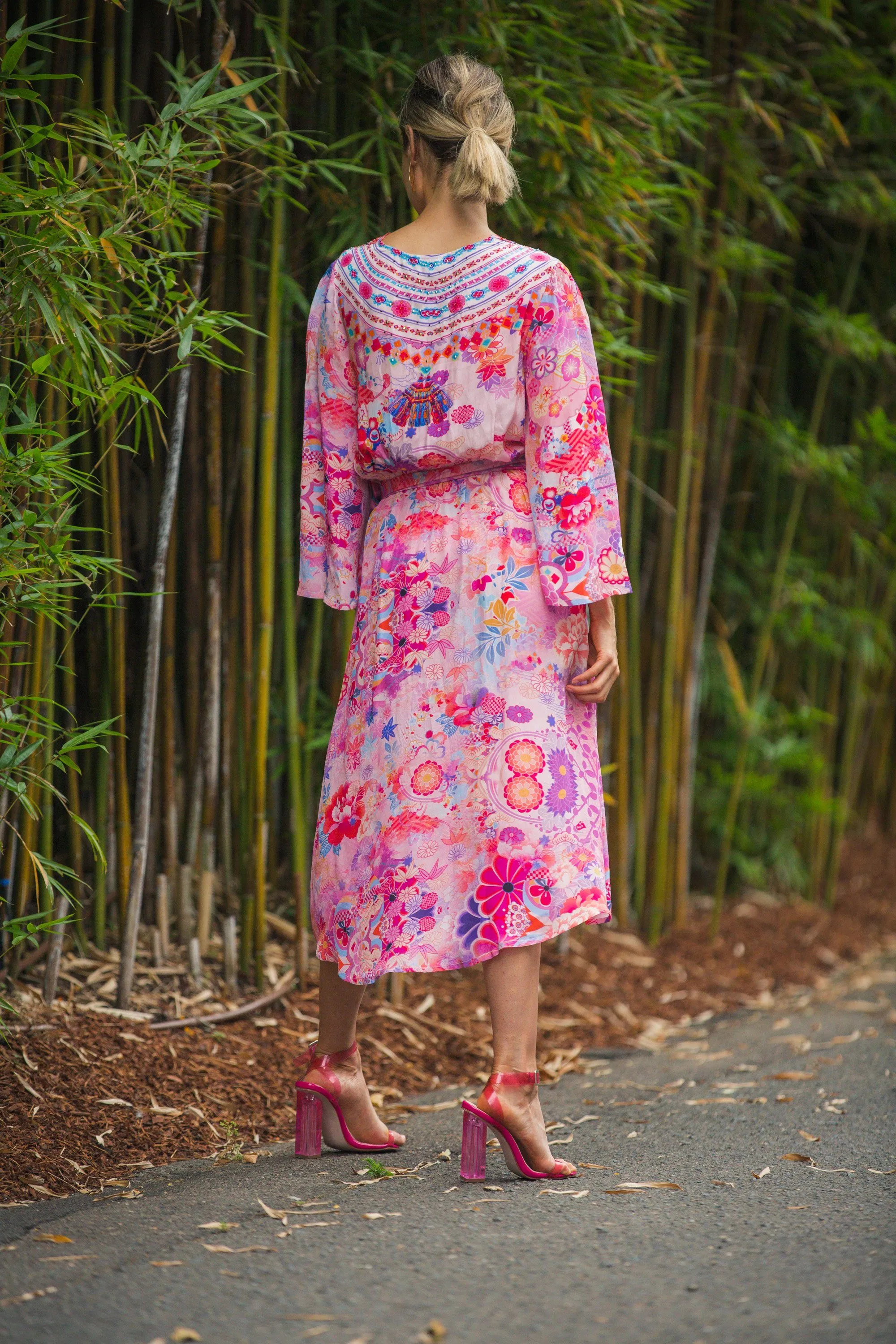 CHERRY BLOSSOM - KIMONO DRESS