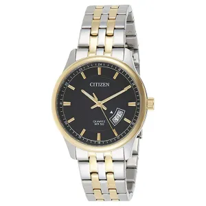 Citizen Men's Black Dial Two-Tone Stainless Steel Quartz Watch - BI1054-80E