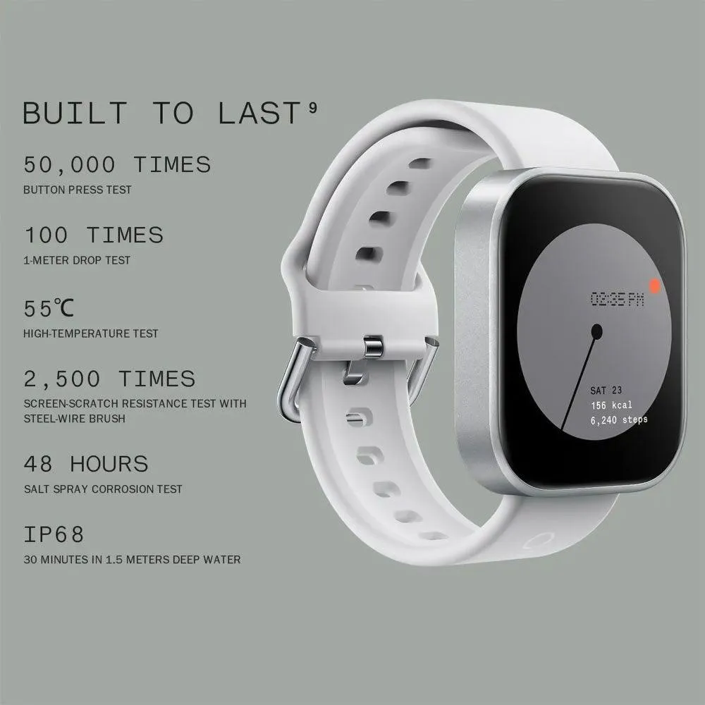 CMF Watch Pro D395 Smart Watch (40mm - GPS) Silver Aluminum Case With Light Gray Silicone Strap