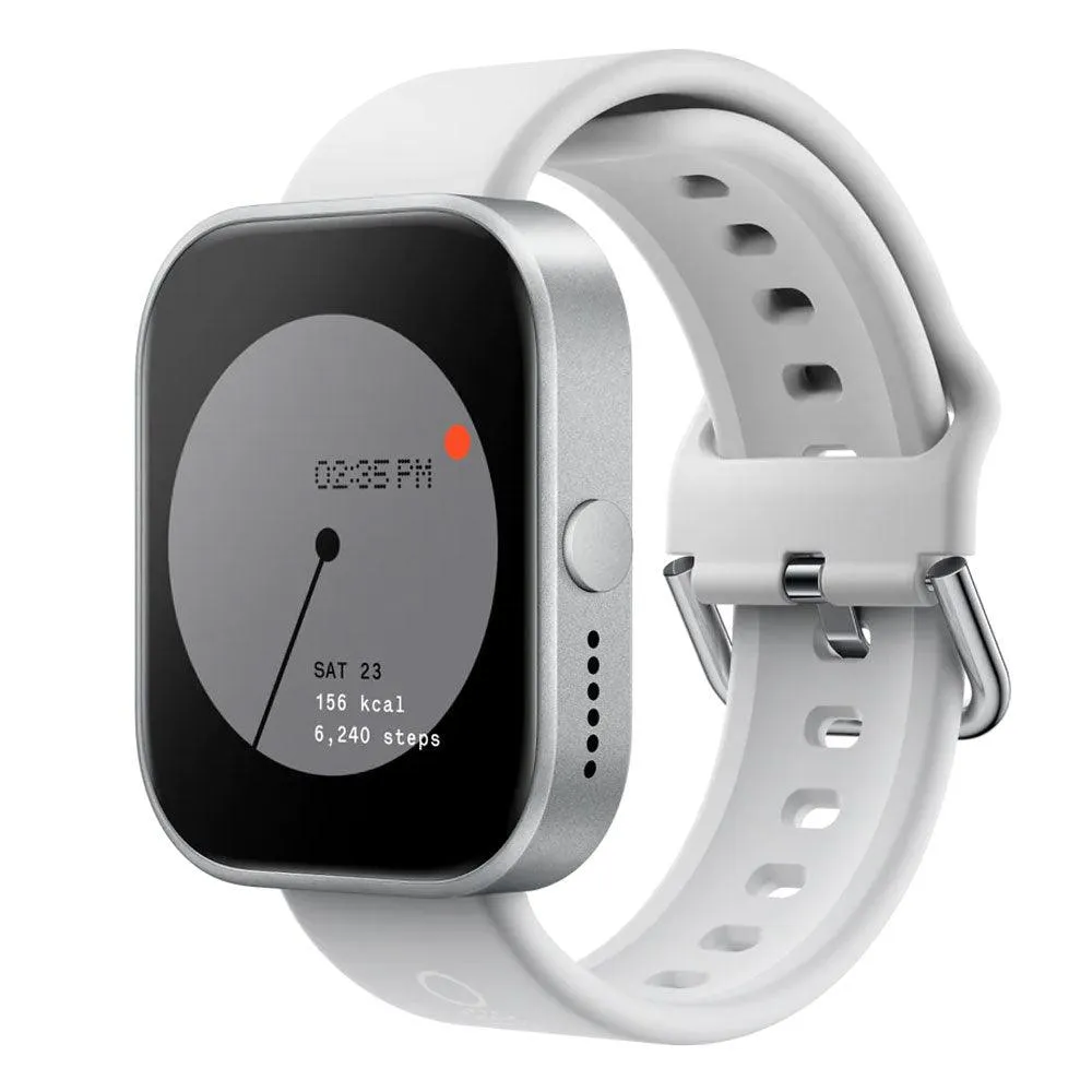 CMF Watch Pro D395 Smart Watch (40mm - GPS) Silver Aluminum Case With Light Gray Silicone Strap