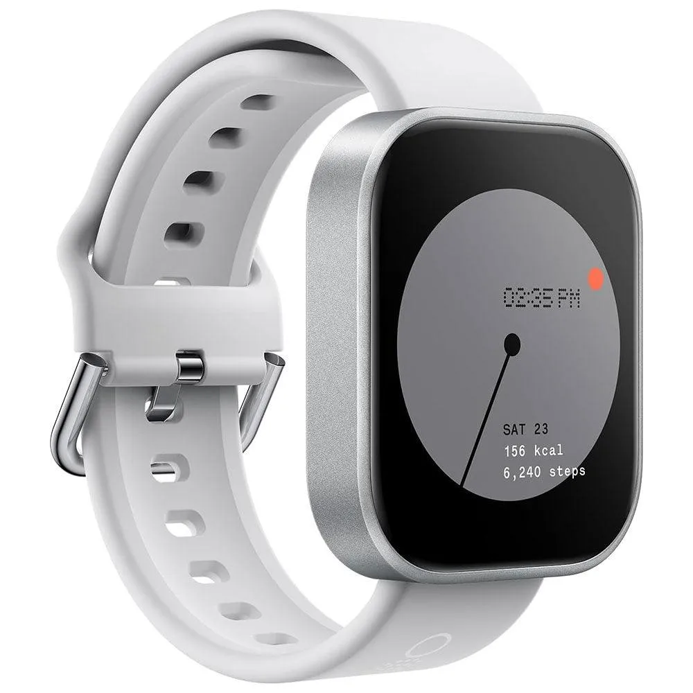 CMF Watch Pro D395 Smart Watch (40mm - GPS) Silver Aluminum Case With Light Gray Silicone Strap