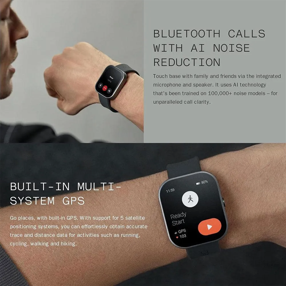 CMF Watch Pro D395 Smart Watch (40mm - GPS) Silver Aluminum Case With Light Gray Silicone Strap