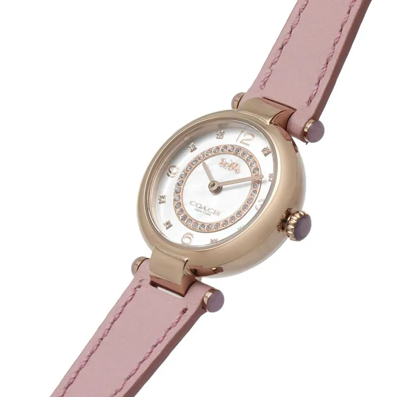 Coach Cary Mother Of Pearl Dial Pink Leather Strap Women's Watch 14503896
