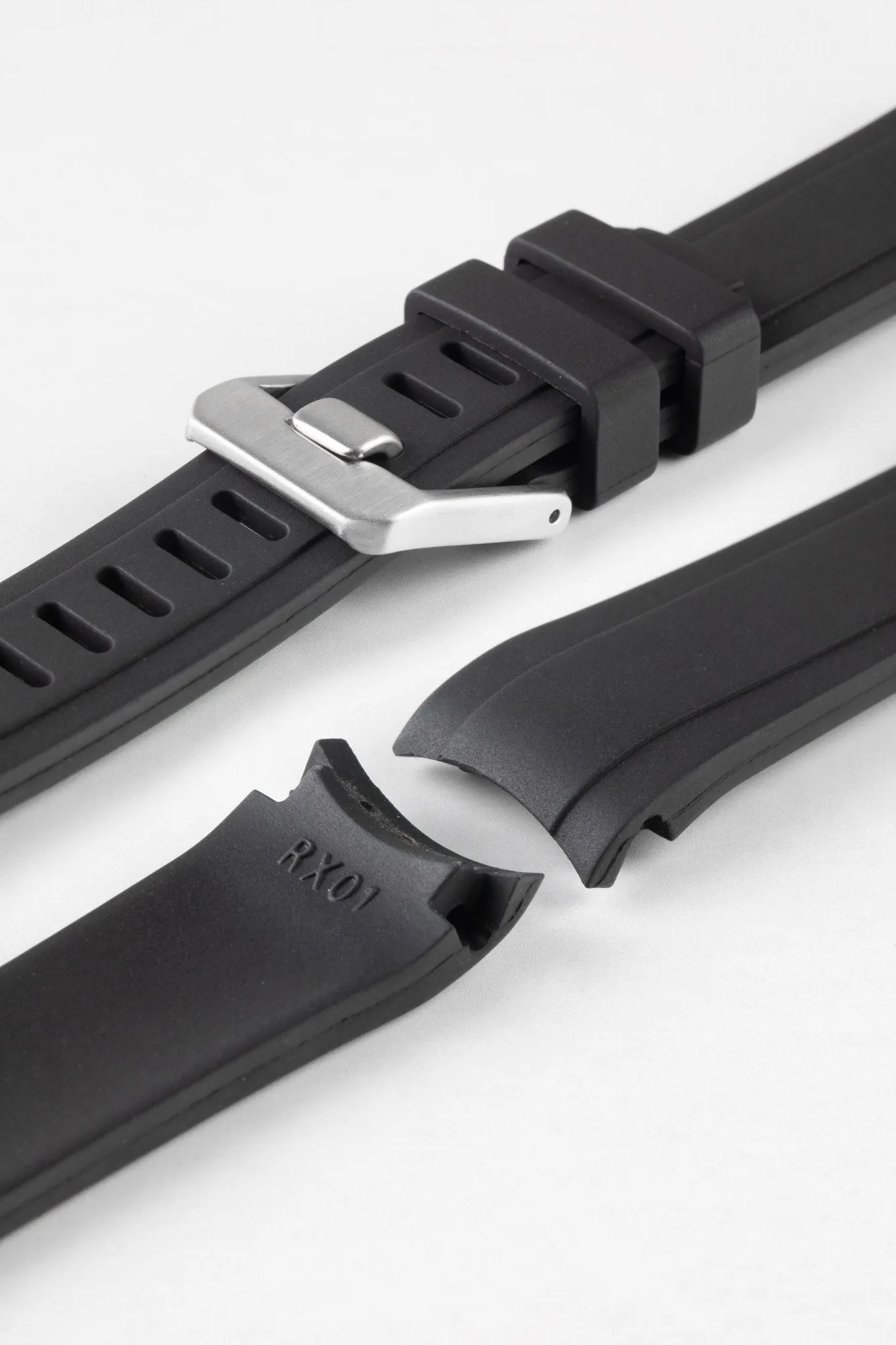 CRAFTER BLUE RX01 Rubber Watch Strap for Rolex Watches – BLACK
