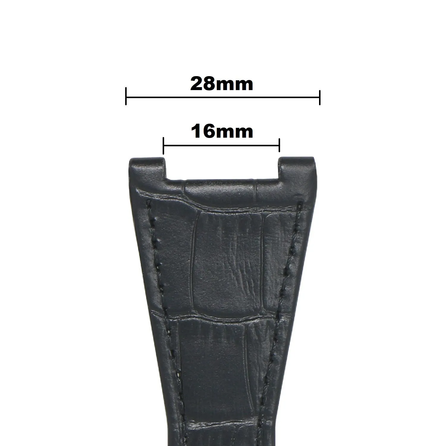 Croc Embossed Strap for Omega Constellation Quadra
