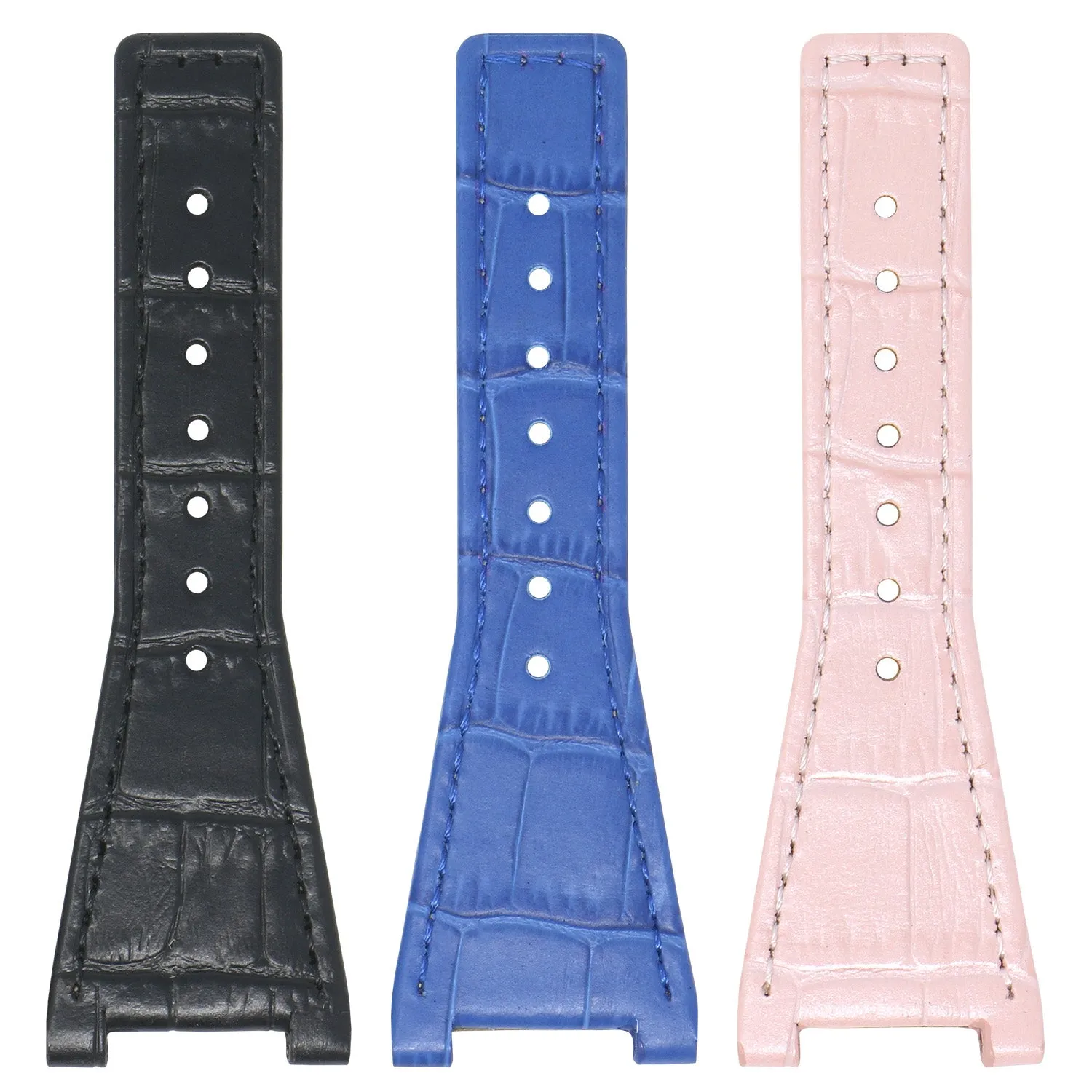 Croc Embossed Strap for Omega Constellation Quadra