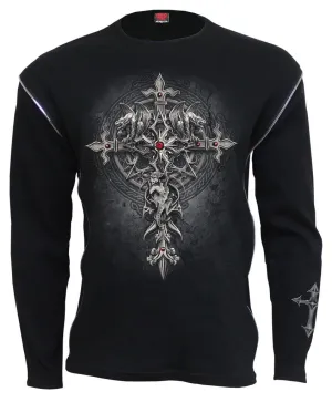 CUSTODIAN - Zip Side Ribbed Gothic Long sleeve