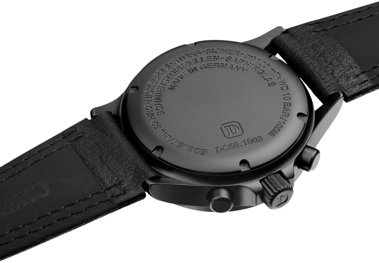 Damasko Watch DC 58 Black PVD Leather Pin D