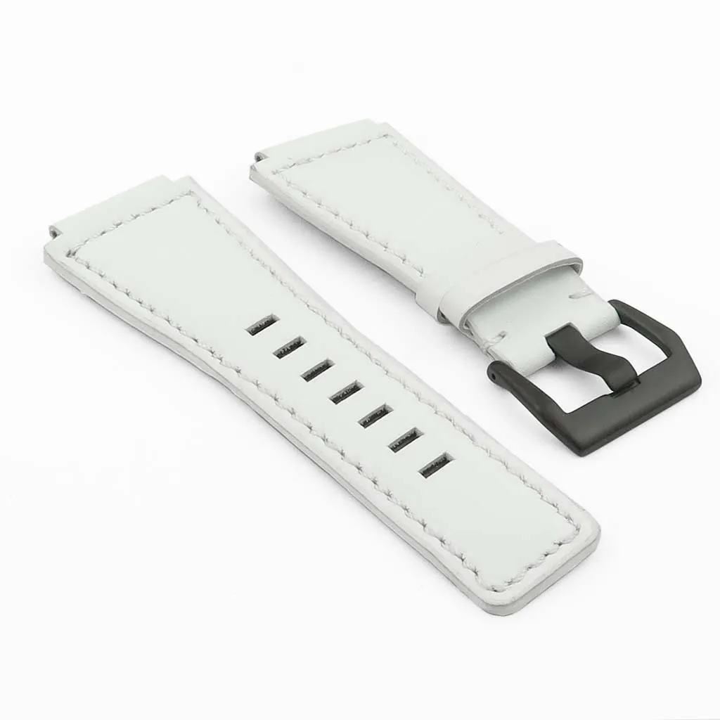 DASSARI Magnum Leather Watch Strap for Bell & Ross with Matte Black Pre-V Buckle