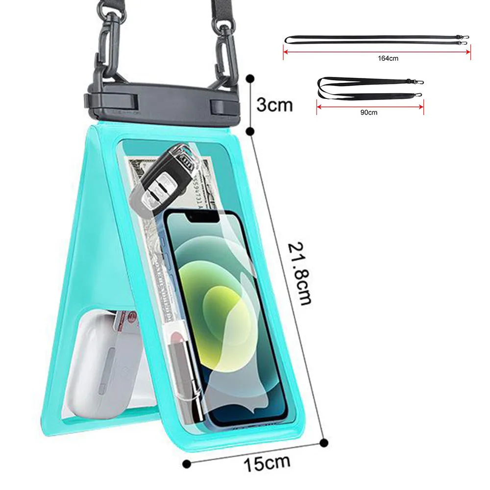 Double Space Water Resistant Phone Pouch Underwater Phone Dry Bags for Beach Pool