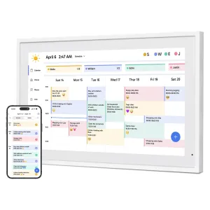 Dragon Touch 21.5" Digital Calendar Chore Chart  1080P Full HD Interactive Touchscreen, Smart Family Planner, Hearth Display Digital Calendar Wall & Desk Mountable for Seamless Scheduling
