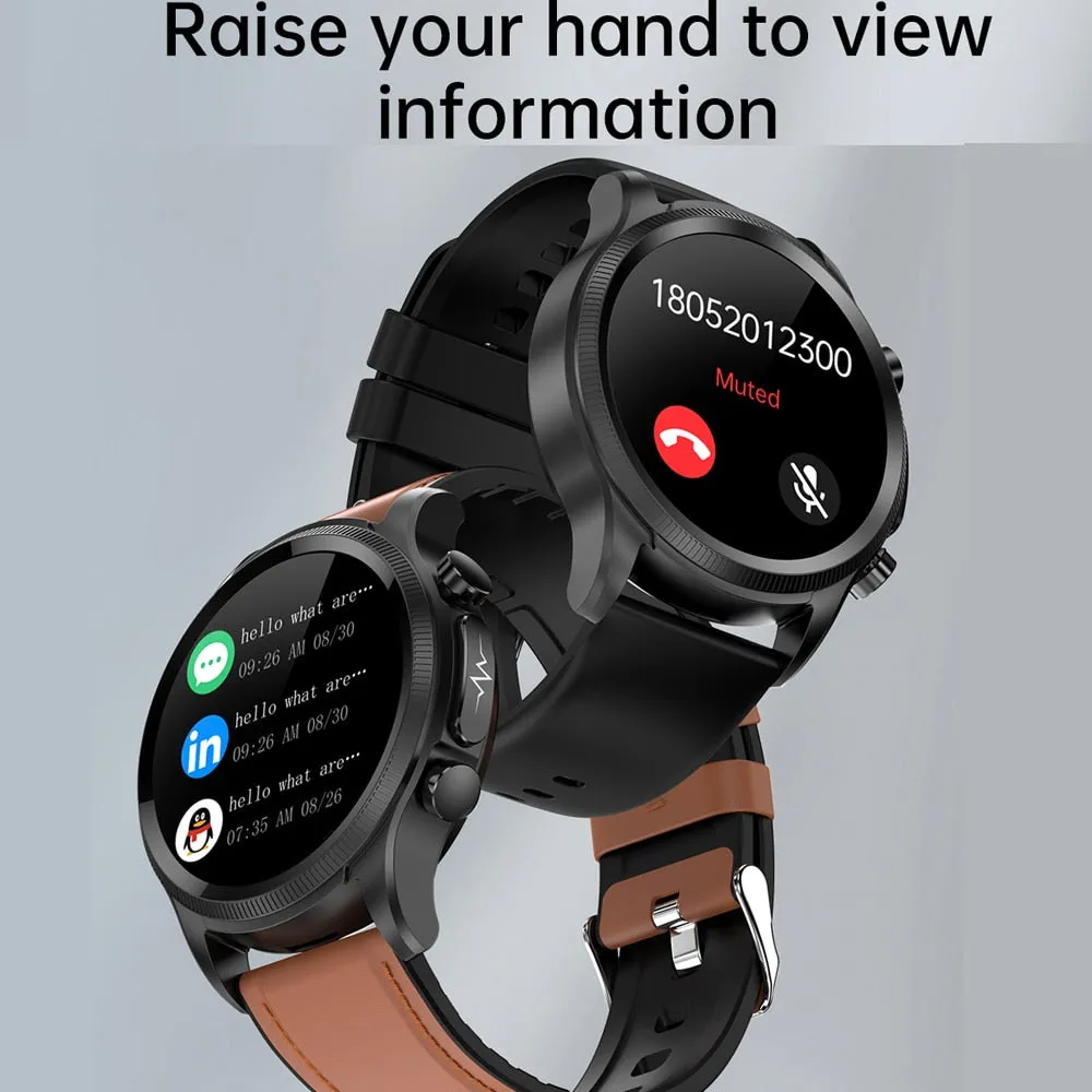 ECG PPG Blood Glucose Smart Watch Men Blood Pressure Heart Rate Body Temperature IP68 Waterproof Fitness Tracker Smartwatch