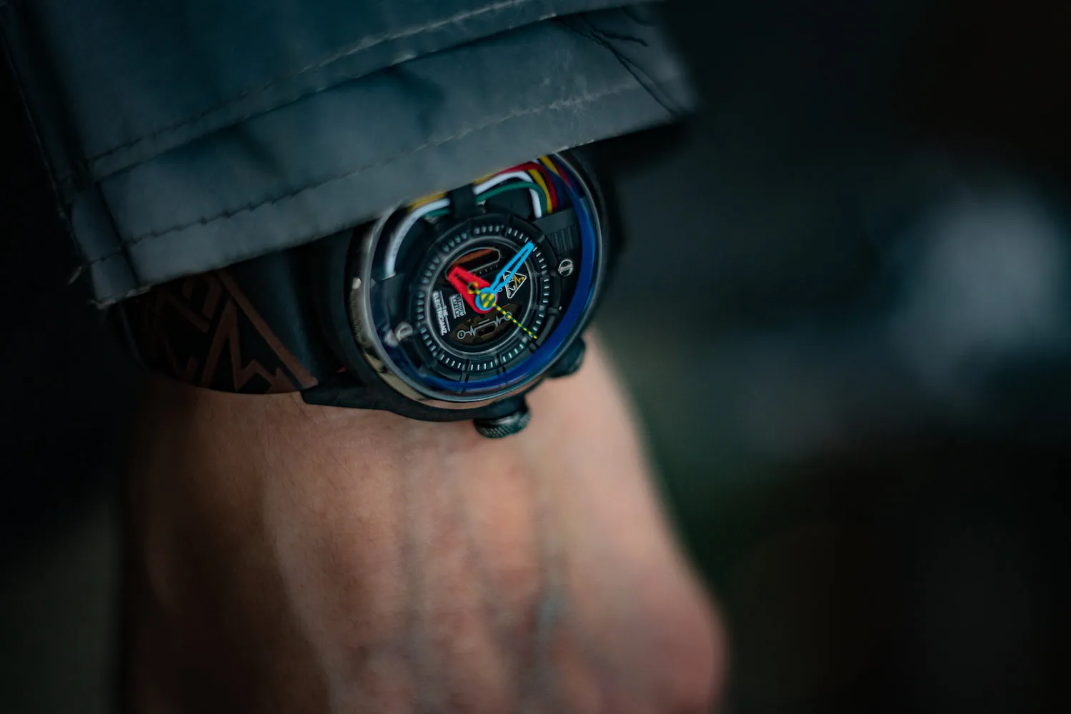 Electricianz Nylon Carbon Z 42mm Black Leather
