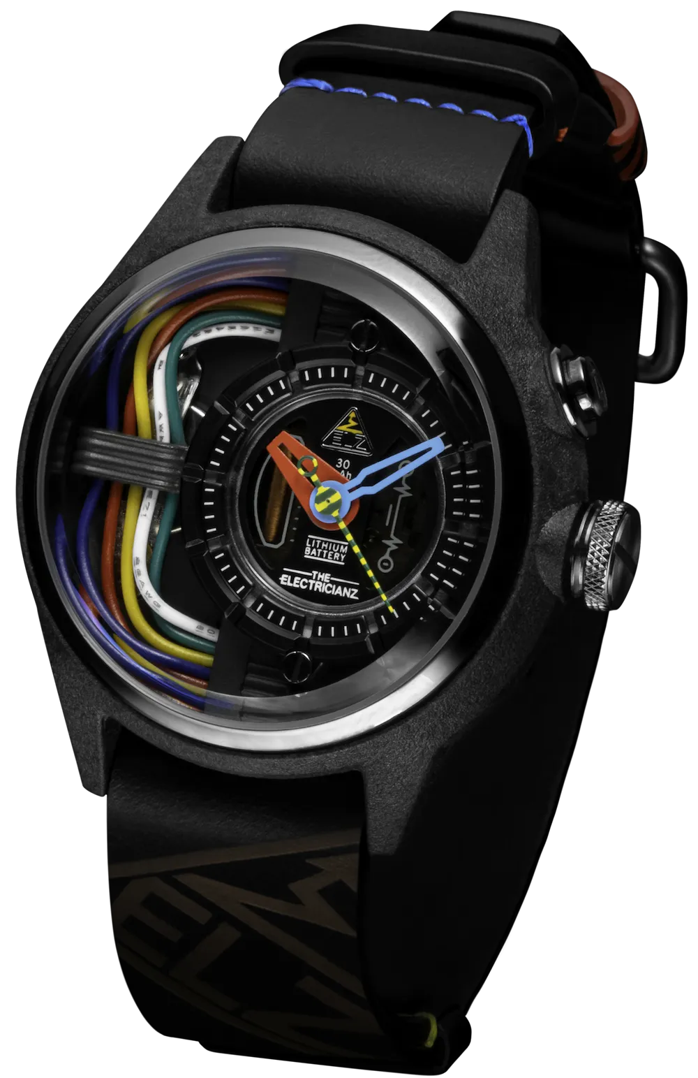 Electricianz Nylon Carbon Z 42mm Black Leather