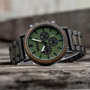 EXPLORER S - MILITARY BLACK (44MM) by AVANTWOOD
