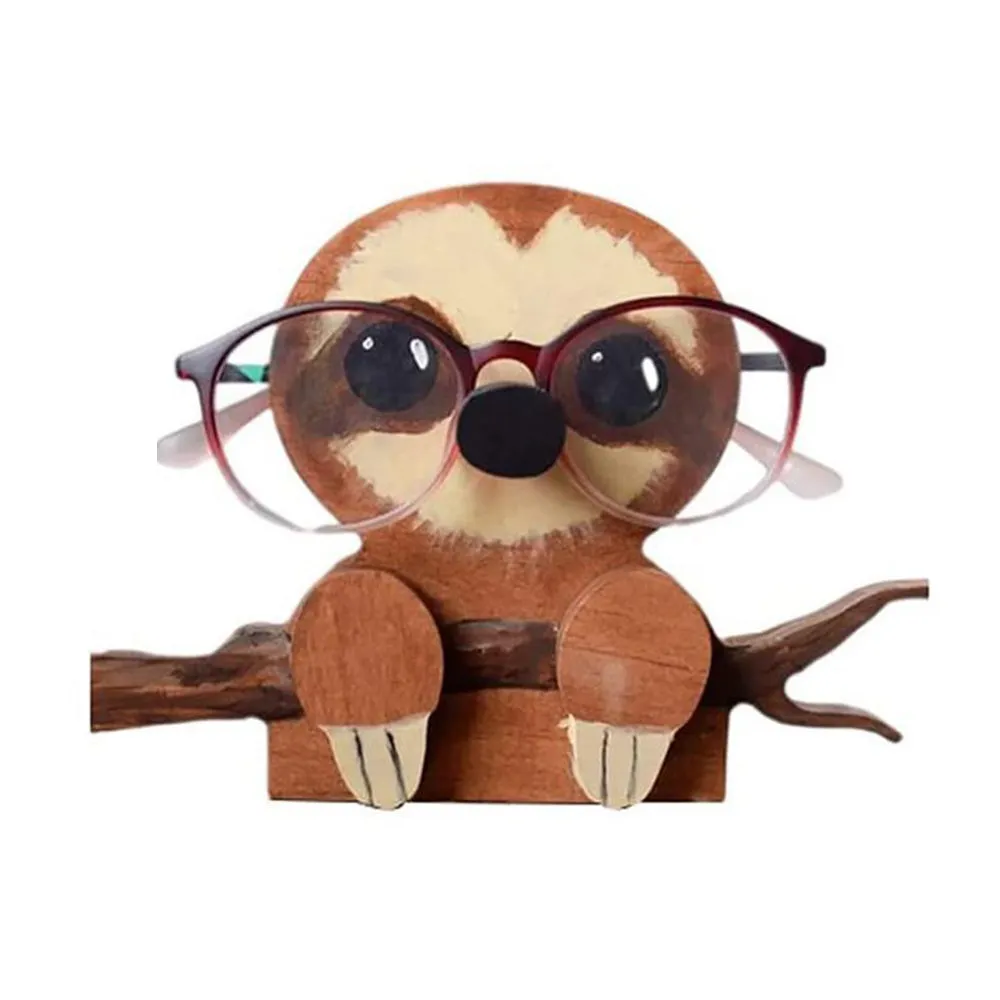 Eyeglasses Holder Eyes Glasses Display Stand Animal Wooden Eyeglasses Holder Home Decor-Style 1