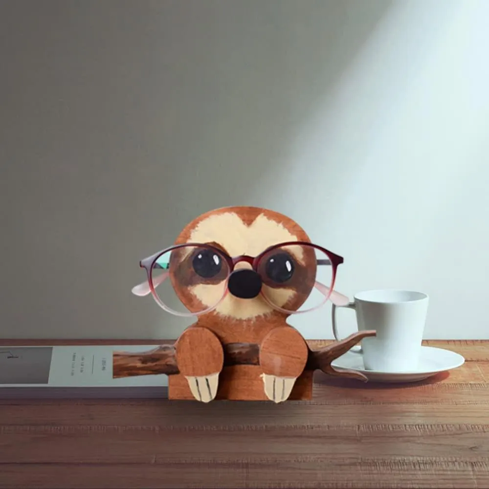 Eyeglasses Holder Eyes Glasses Display Stand Animal Wooden Eyeglasses Holder Home Decor-Style 1