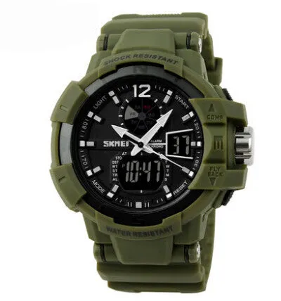 Fashion Outdoor Men Boy Sports Watches SKMEI Brand LED Digital Quartz Multifunction Waterproof Military Watch Dress Wristwatches