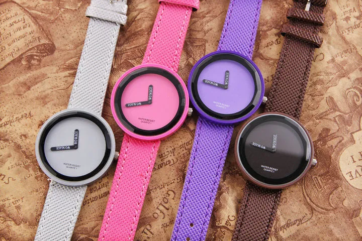 Fashion watch Women's Watch Minimalism Round Dial Candy Color