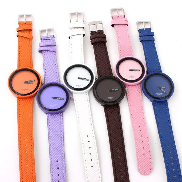 Fashion watch Women's Watch Minimalism Round Dial Candy Color