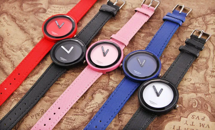 Fashion watch Women's Watch Minimalism Round Dial Candy Color