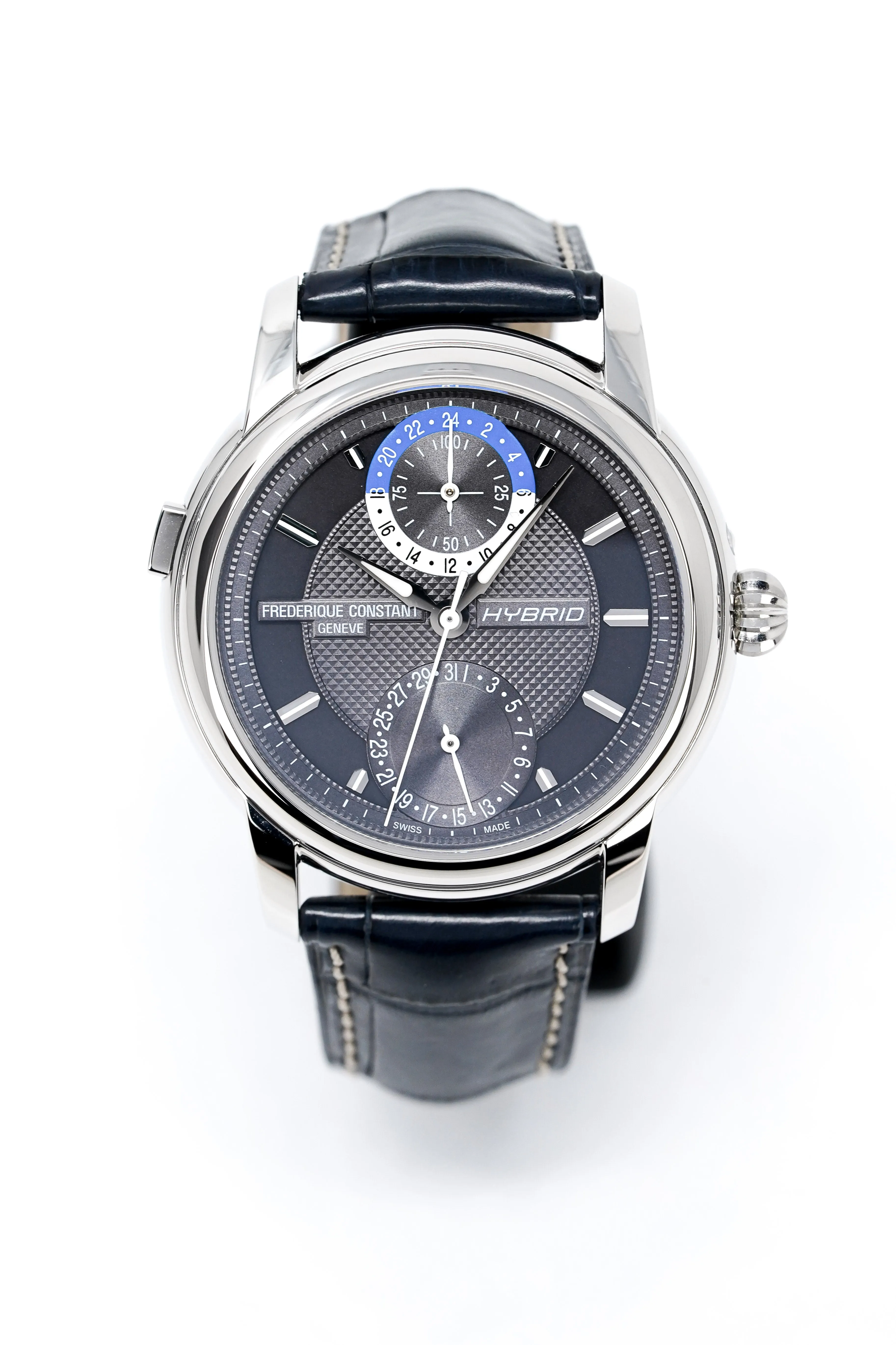 Frederique Constant Watch Men's Hybrid Manufacture Navy FC-750DG4H6