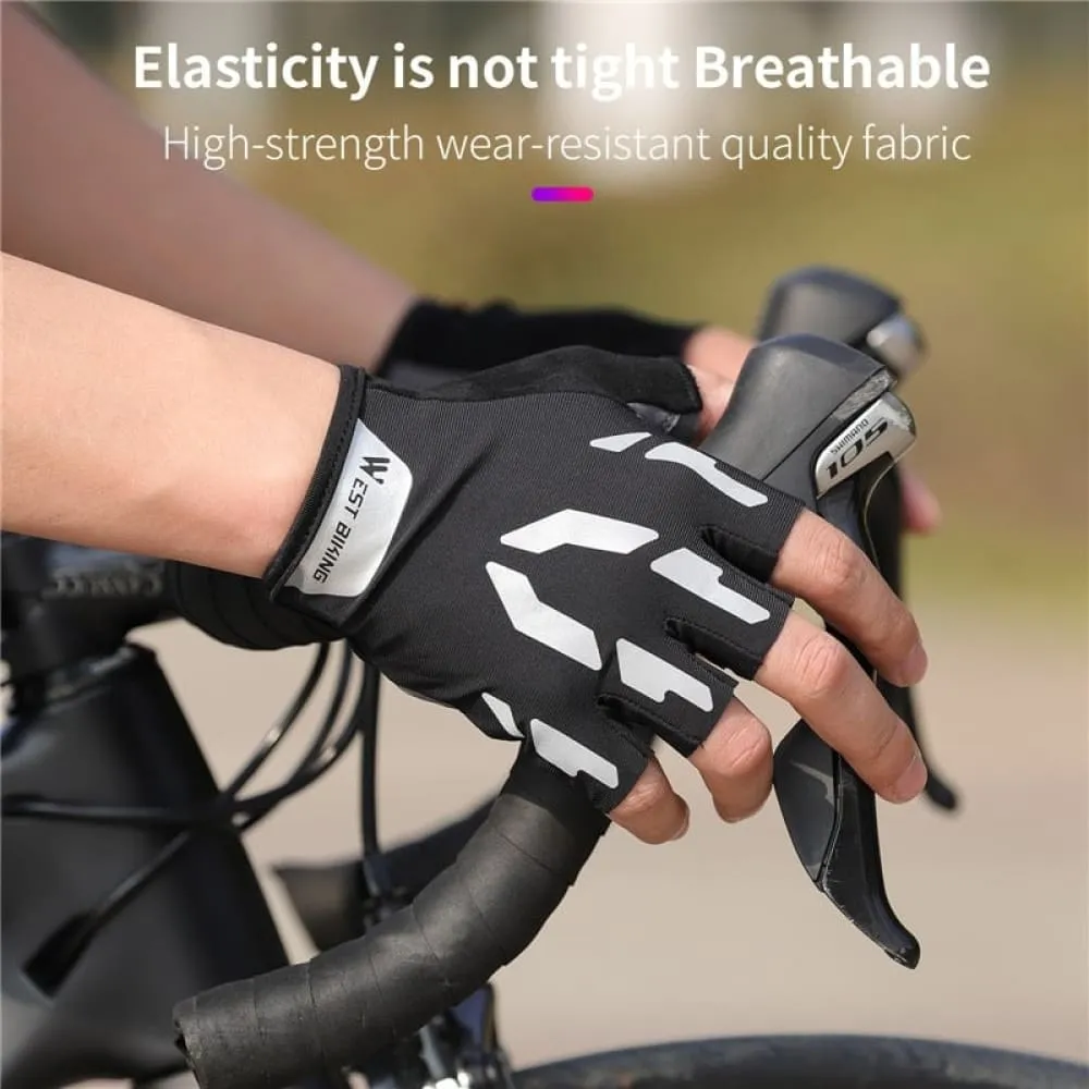 Full Finger Half Finger Anti Slip Reflective Cycling Gloves