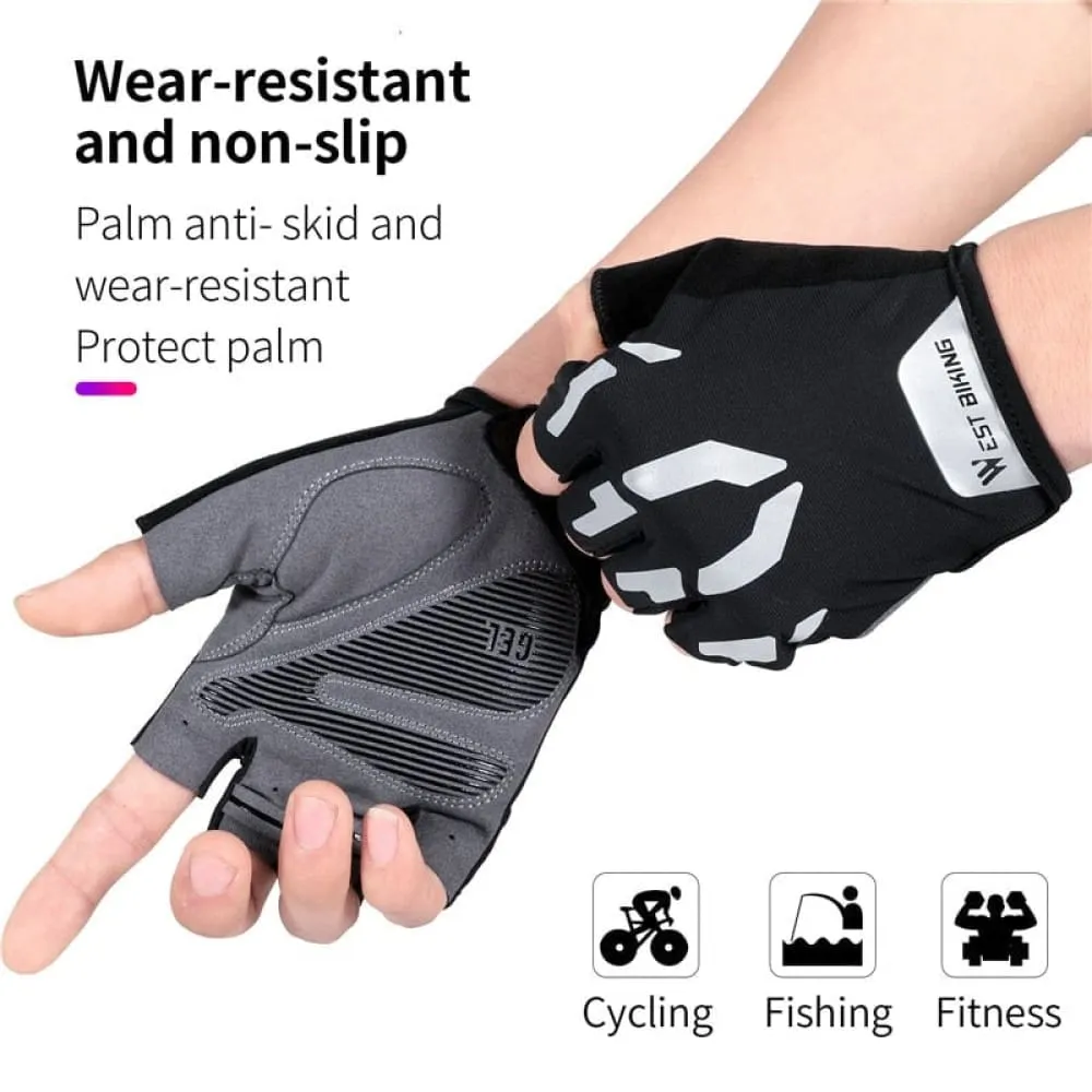 Full Finger Half Finger Anti Slip Reflective Cycling Gloves