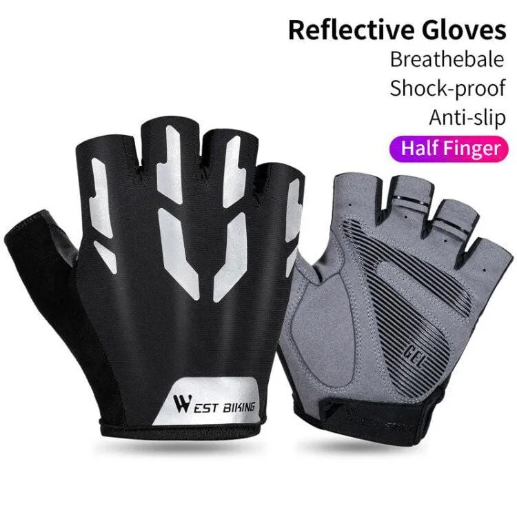 Full Finger Half Finger Anti Slip Reflective Cycling Gloves