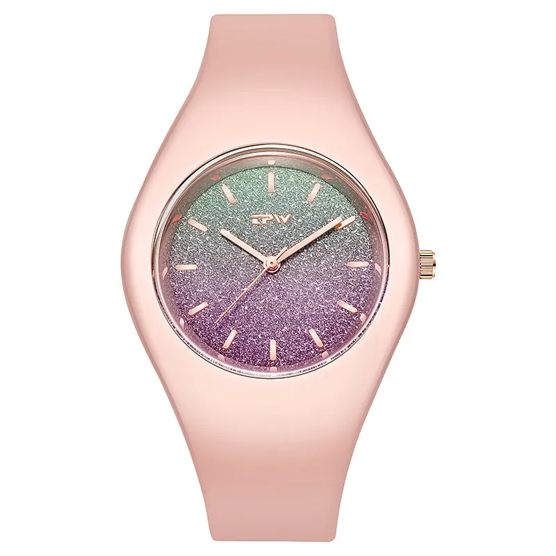 Full Silicone Case Ladies Clock Skin Friendly Strap School Girl Acessories Fashion Women Dress