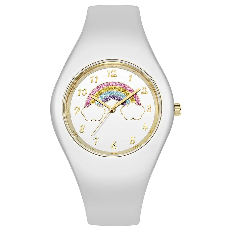 Full Silicone Case Ladies Clock Skin Friendly Strap School Girl Acessories Fashion Women Dress
