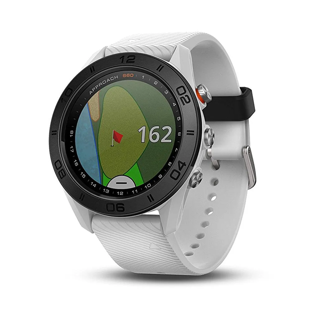 Garmin Approach S60 GPS White Silicone Band Multicolored Dial Smart Watch - 010-01702-01