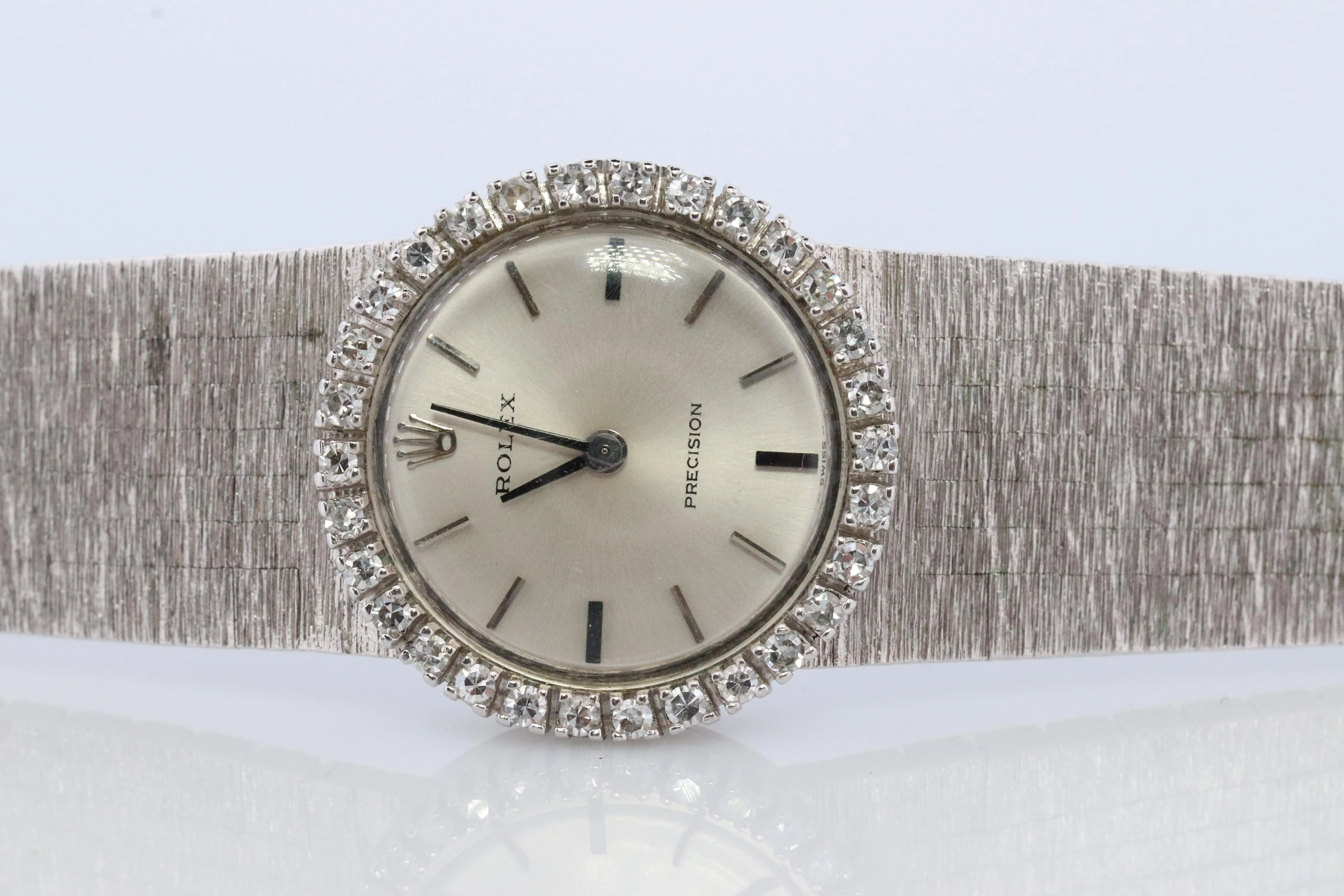 Genuine Rolex Watch. Diamond Bezel Ladies ROLEX 2649 Precision.